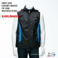 Top brand casual men spring vest with detachable hood and OEM production